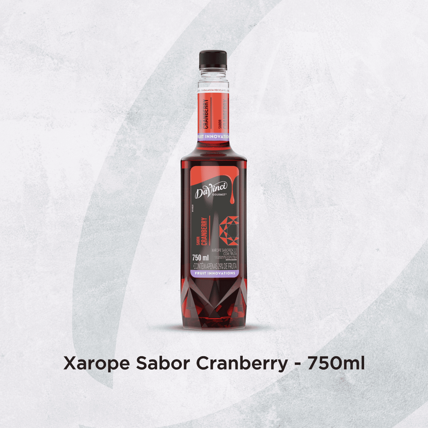 Xarope DaVinci Gourmet Sabor Cranberry – 750 ml